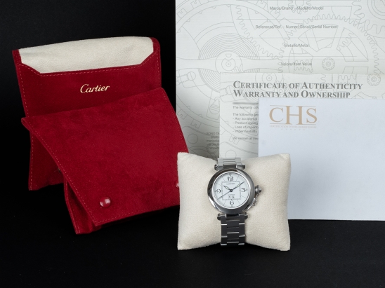 Cartier Pasha C Big Date White Dial Bianco  Watch  2475 - W31055M7